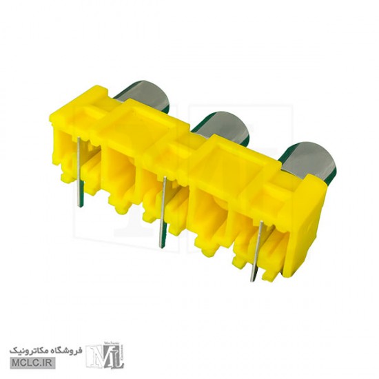 کانکتور مادگی 3 فیش RCA زرد فیش آلات - کانکتور سوکت