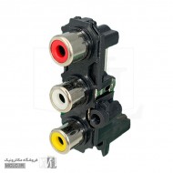 کانکتور مادگی 3 فیش ایستاده RCA