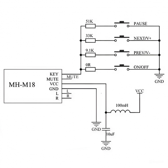 ماژول بلوتوث صوتی M18 ماژول الکترونیکی