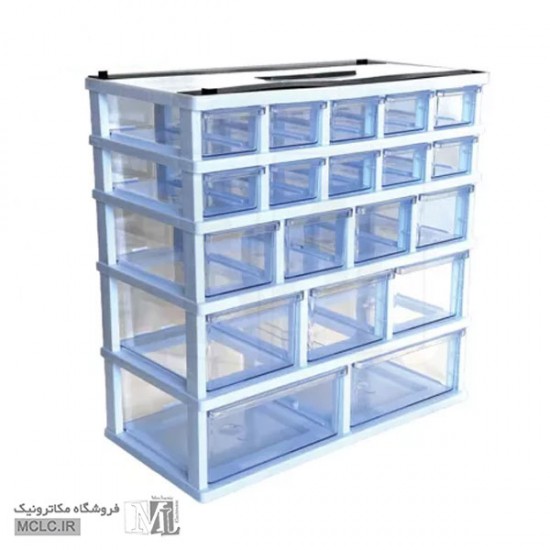 پالت 19 کشوی کریستالی - 4 سایز ابزار و تجهیزات الکترونیک