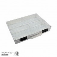 جعبه قطعات کیفی 24 خانه درب شفاف کریستالی