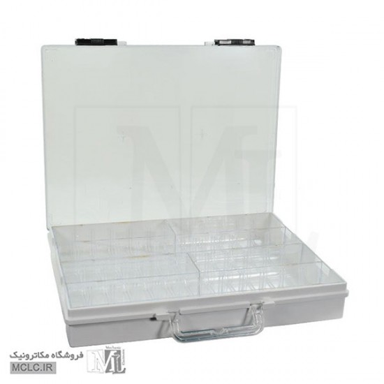 جعبه قطعات کیفی 24 خانه درب شفاف کریستالی ابزار و تجهیزات الکترونیک