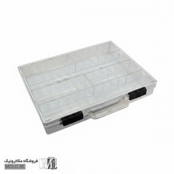 جعبه قطعات کیفی 24 خانه درب شفاف کریستالی