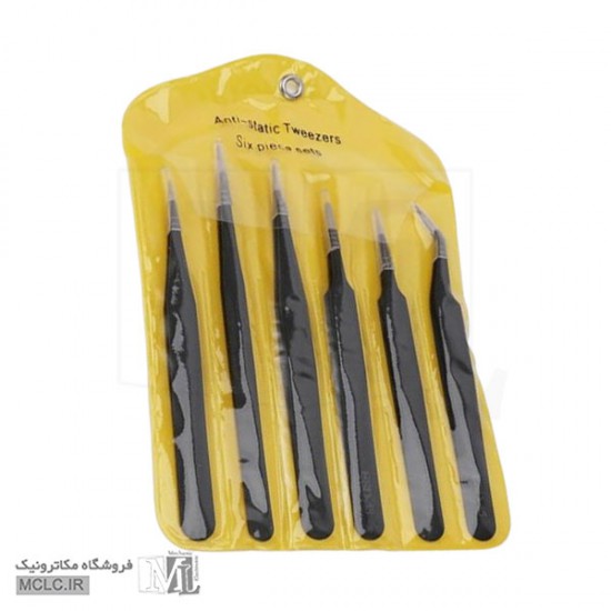ست پنس استیل آنتی استاتیک شش عددی ابزار و تجهیزات الکترونیک ست پنس استیل آنتی استاتیک شش عددی ابزار و تجهیزات الکترونیک