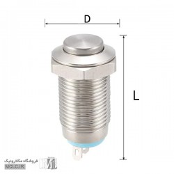 کلید استیل ضد آب IP67 گرد فشاری 10A-G11Z