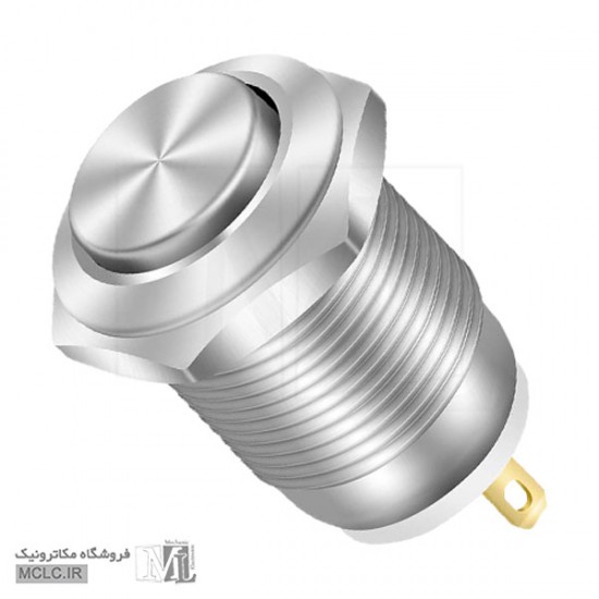 شستی استیل گرد فشاری قطر 12 میلی متر 12A-G11 کلید سوئیچ باتوم