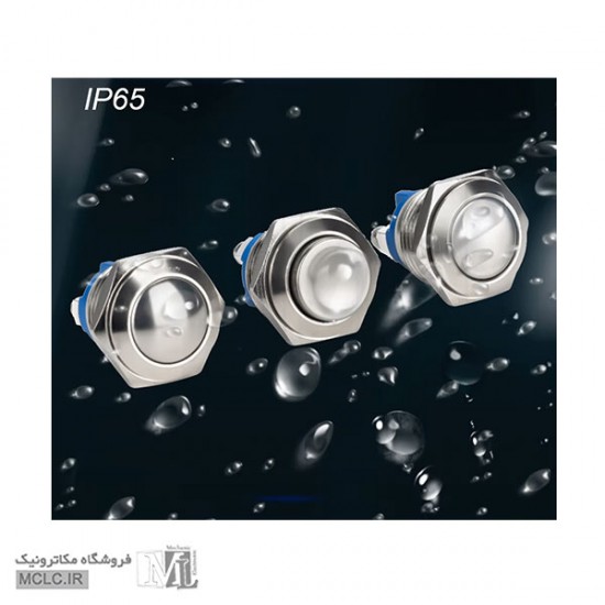 شستی استیل گرد فشاری قطر 12 میلی متر 12B-Q10 کلید سوئیچ باتوم