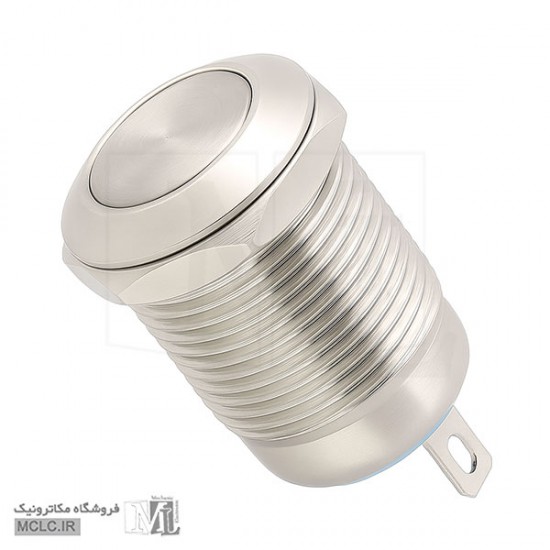 شستی استیل گرد فشاری قطر 16 میلی متر 16A-P11 کلید سوئیچ باتوم