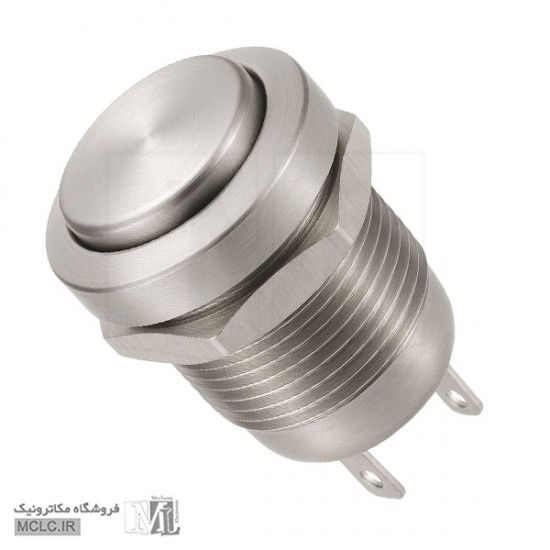 شستی استیل گرد فشاری قطر 16 میلی متر 16C-G10 کلید سوئیچ باتوم