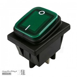 کلید راکر ضد آب بزرگ چراغدار سبز