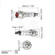 چراغ سیگنال قرمز بدنه فلزی 12VDC مدل XD8-1 LED چراغ سیگنال قرمز بدنه فلزی 12VDC مدل XD8-1 LED