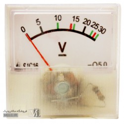 ولت متر آنالوگ کوچک 30 ولت مستقیم
