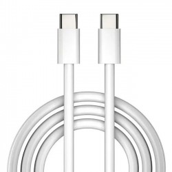 کابل تبدیل TYPE C به TYPE C سفید- 1 متری کابل تبدیل TYPE C به TYPE C سفید- 1 متری