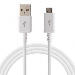 کابل تبدیل USB به MICRO USB سفید-2 متری کابل تبدیل USB به MICRO USB سفید-2 متری