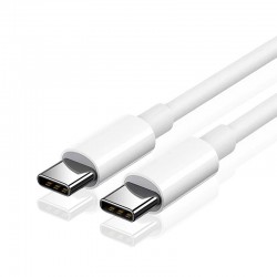 کابل تبدیل TYPE C به TYPE C سفید- 1 متری کابل تبدیل TYPE C به TYPE C سفید- 1 متری