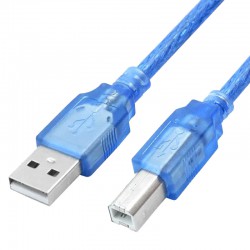 کابل پرینتر USB2.0 A/M شیلدار آبی 5 متری