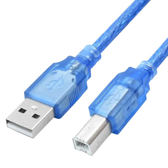 کابل پرینتر USB2.0 A/M شیلدار آبی 5 متری سیم، کابل و مجموعه سیم