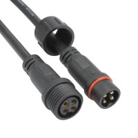 WATERPROOF MALE & FEMALE 4 CORE DC POWER CABLE CONNECTOR CONNECTORS & SOCKETS