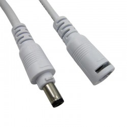 فیش آداپتوری قفل دار 2 پین نری و مادگی سفید