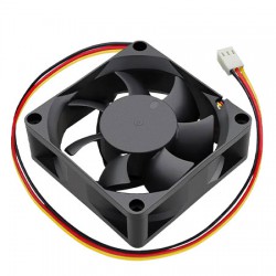 فن 12 ولت 6x6x2.5 بلبرینگی 6025 سه سیم 400mA