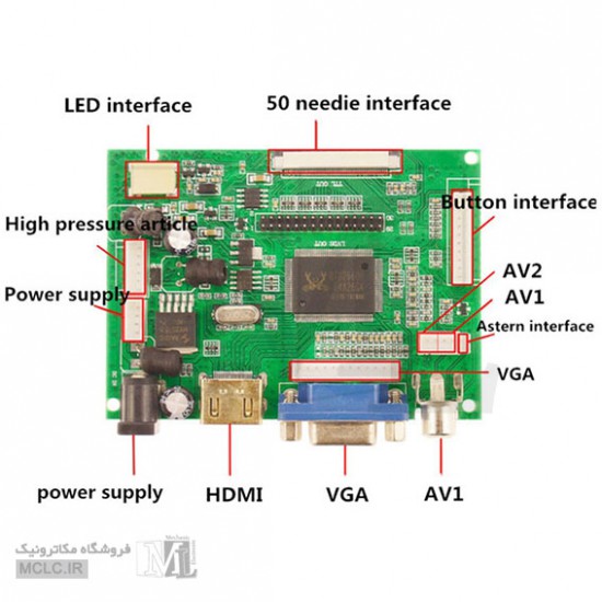 برد راه انداز نمایشگر PCB800099 ورژن 9 ماژول الکترونیکی