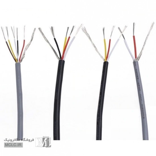 کابل شیلد 4 مغزی  28AWG UL2547 -  یک  متری سیم، کابل و مجموعه سیم