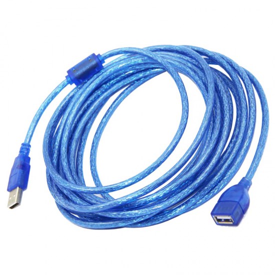 کابل افزایش طول USB 2.0 آبی 10 متری سیم، کابل و مجموعه سیم