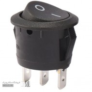 کلید راکر گرد 3 پین 2 حالت کلید راکر گرد 3 پین 2 حالت