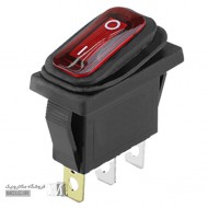 کلید راکر باریک چراغدار ضد آب قرمز کلید راکر باریک چراغدار ضد آب قرمز