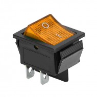 کلید راکر چراغدار بزرگ 30 آمپر زرد