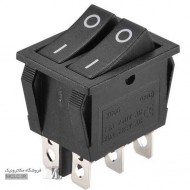 کلید راکر دو پل بزرگ 2 حالته 6 پایه کلید راکر دو پل بزرگ 2 حالته 6 پایه