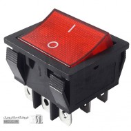 کلید راکر چراغدار پهن 9 پایه کلید راکر چراغدار پهن 9 پایه