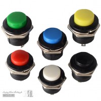 R13-507 BLACK MOMENTARY PUSH BUTTON SWITCH SWITCHES & BUTTONS