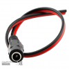 FEMALE DC POWER ADAPTER CORD FLAT BLACK RED WIRE