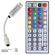 ریموت کنترل و درایور LED RGB - مادون قرمز - 44 کلید ریموت کنترل و درایور LED RGB - مادون قرمز - 44 کلید