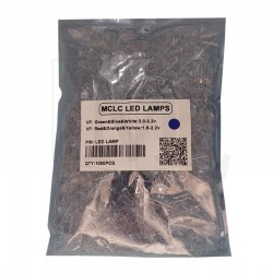 LED سوپر هایبرایت آبی 5 میلیمتر مارک MCLC LED LAMPS   بسته 1000 عددی