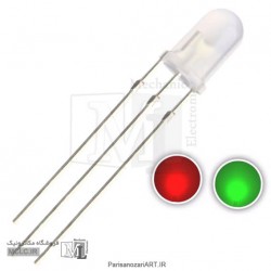 ال ای دی مات دو رنگ سبز قرمز 5 میلی متر آند مشترک