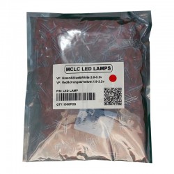 ال ای دی اوال قرمز پر نور مارک MCLC LED LAMPS بسته 1000 عددی