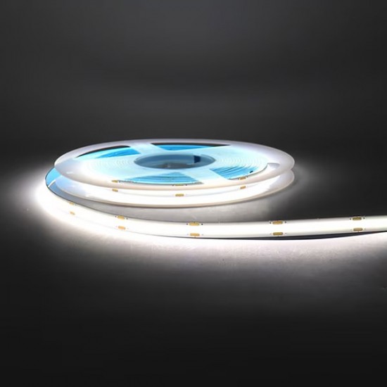 ریسه استریپ نواری COB سفید مهتابی 12V تراکم 320 شدت نور 110LM/W دمای نور 6500K LED