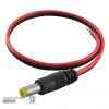 MALE DC POWER ADAPTER CORD WITH 2.1mm FLAT BLACK RED WIRE