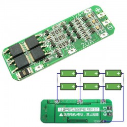 ماژول شارژر باتری لیتیوم سه سل 20A با پروتکشن