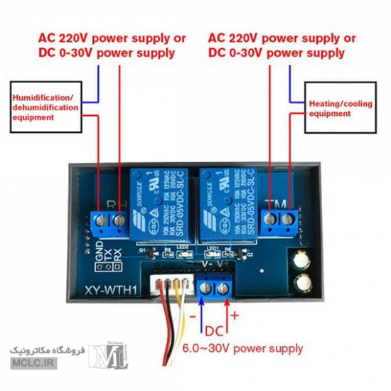 ماژول کنترل دما و رطوبت دیجیتال XY-WTH1 ماژول الکترونیکی