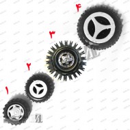 چرخ مخصوص گیربکس دو طرفه ربات - جفت چرخ مخصوص گیربکس دو طرفه ربات - جفت