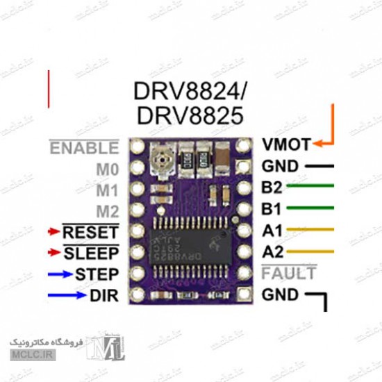 ماژول درایور استپر موتور DRV8825 ماژول الکترونیکی