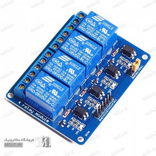 ماژول رله 5 ولت چهار کانال ماژول الکترونیکی