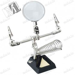 گیره مونتاژ ذره‏ بین دار + پایه هویه PROSKIT 608-391E