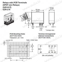 رله شیشه ای OMRON G2R-2 | 12V 2C 5A