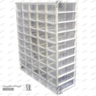 پالت 50 کشو کریستالی  رنگ سفید- کارتن 5 عددی 