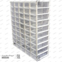 پالت 50 کشو کریستالی  رنگ سفید- کارتن 5 عددی 