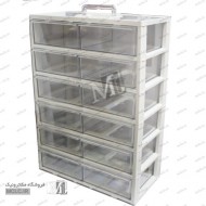 پالت 12 کشوی کریستالی - کشو بزرگ - سفید پالت 12 کشوی کریستالی - کشو بزرگ - سفید